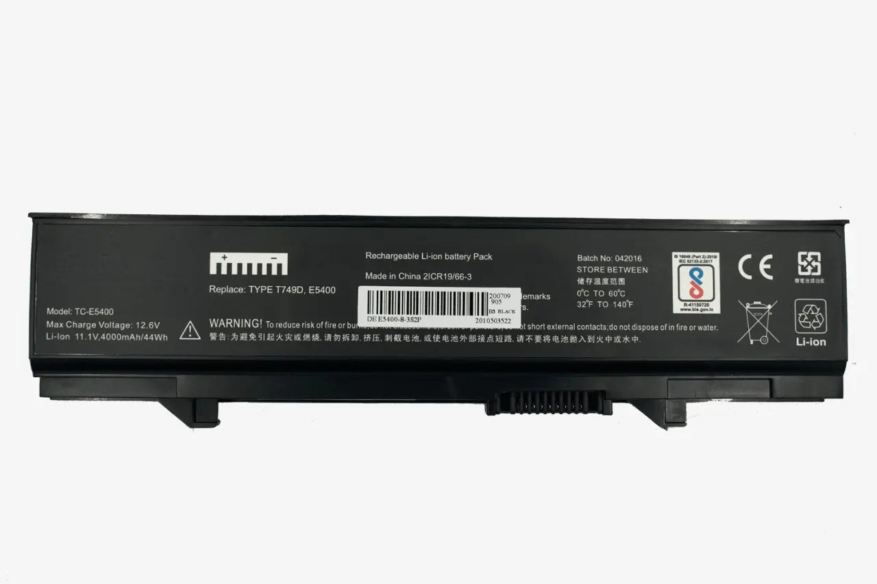Compatible Laptop Battery for Dell E5400 - Latitude E5500, E5410, E5510 Series Laptops (4000mAh, 6-Cell)