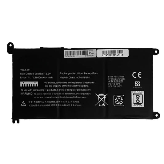 Compatible Laptop Battery for Dell YRDD6 - Inspiron 14-5481, 7581 Laptop (3600mAh, 3-Cell)