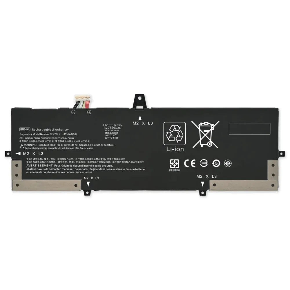 Compatible Laptop Battery for HP BM04XL EliteBook x360 1030 G3, HSTNN-UB7L (7.6V, 56.2Wh)