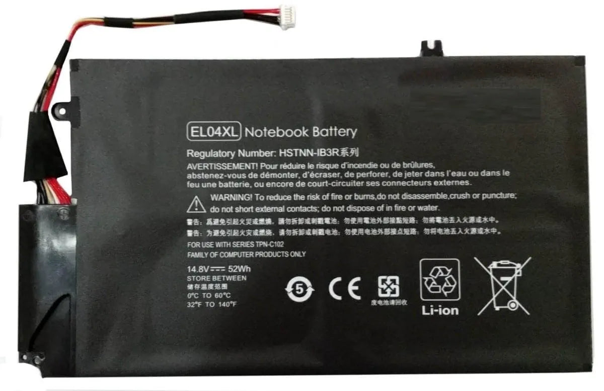 Compatible Laptop Battery for HP EL04XL - EL04052XL, HSTNN-UB3R Laptops (2800mAh, 4-Cell)