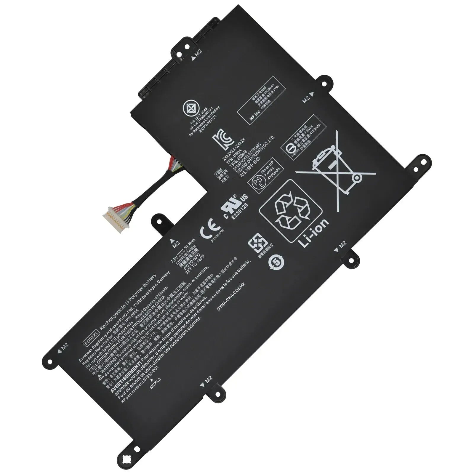 Compatible Laptop Battery for HP FO02XL - Chromebook 11A-NA Series Laptops (4700mAh, 2-Cell)