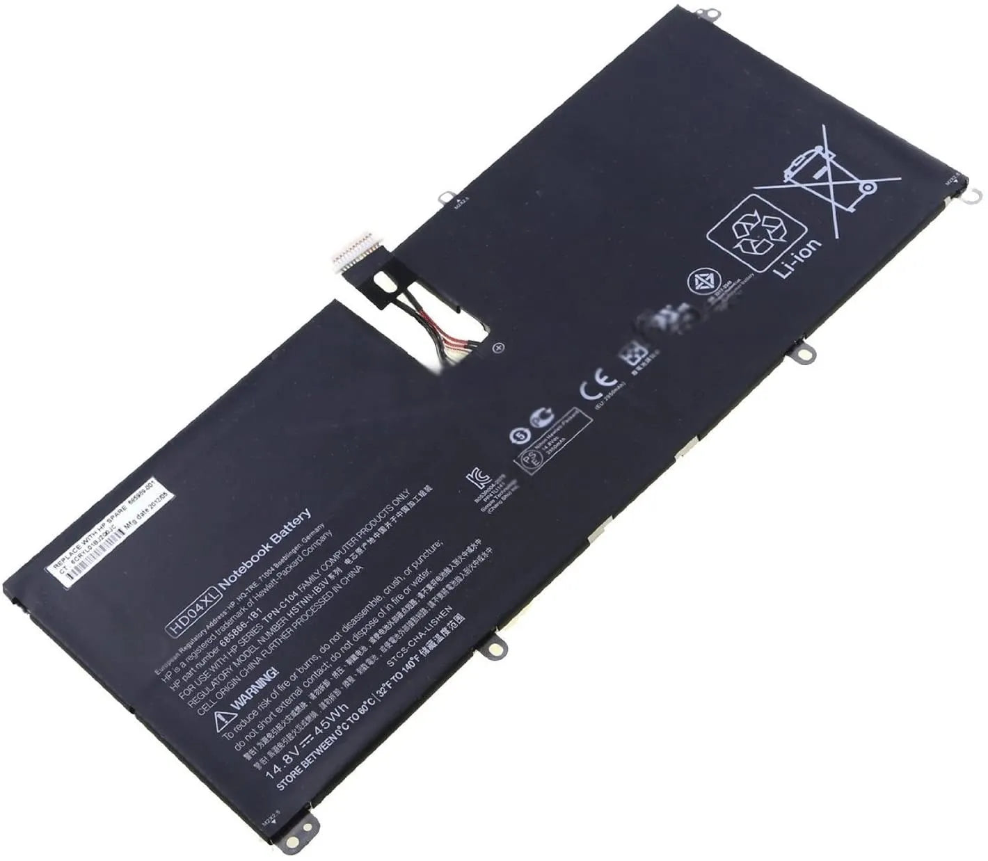 Compatible Laptop Battery for HP HD04XL - Envy Spectre XT 13 Series Laptop (3200mAh, 4-Cell)