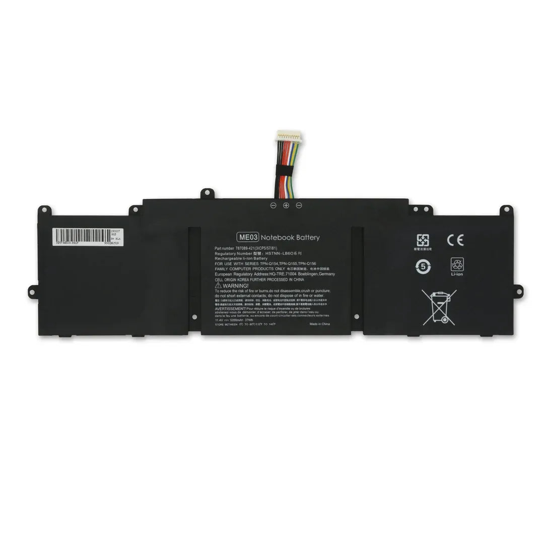Compatible Laptop Battery for HP ME03XL - HSTNN-UB6M, 787089-541 Laptop (2300mAh, 3-Cell)