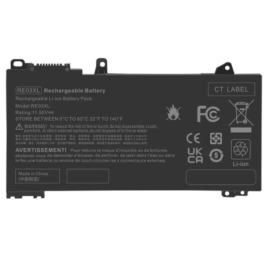 Compatible Laptop Battery for HP RE03XL - ProBook 430 G6, 440 G6, 450 G6 Laptops (3000mAh, 3-Cell)