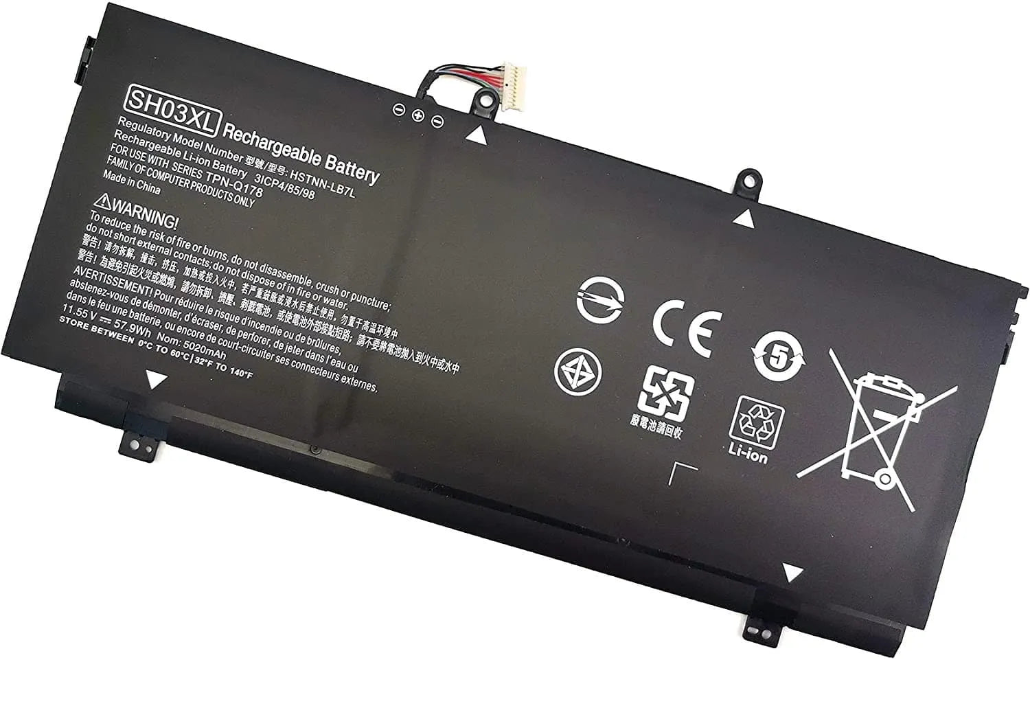Compatible Laptop Battery for HP SH03XL - 859356-855, HSTNN-LB7L, 859026-421 Laptops (4200mAh, 3-Cell)