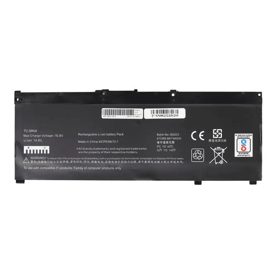 Compatible Laptop Battery for HP SR04 - SR03XL, SR04XL, Omen 15-CE, Gaming Pavilion 15-CX0000NK Laptops (3000mAh, 4-Cell)