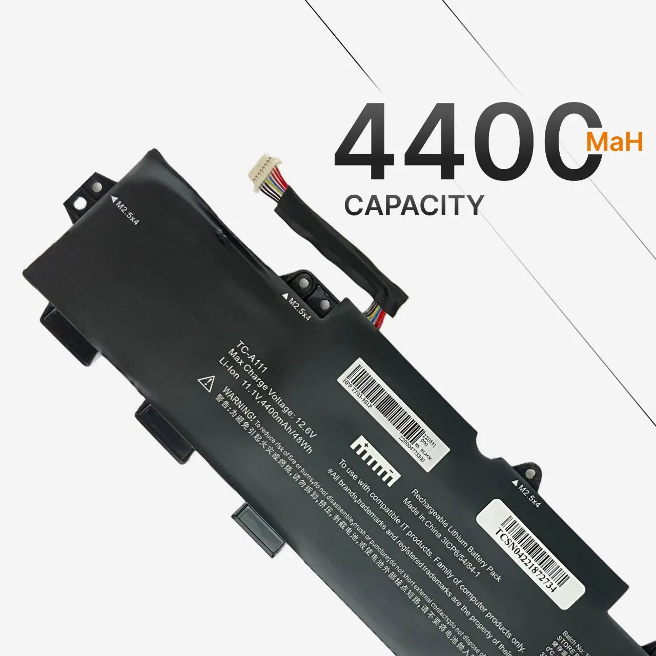 Compatible Laptop Battery for HP TT03XL - HSTNN-LB8H, HSTNN-DB8K Laptops (4400mAh, 3-Cell)