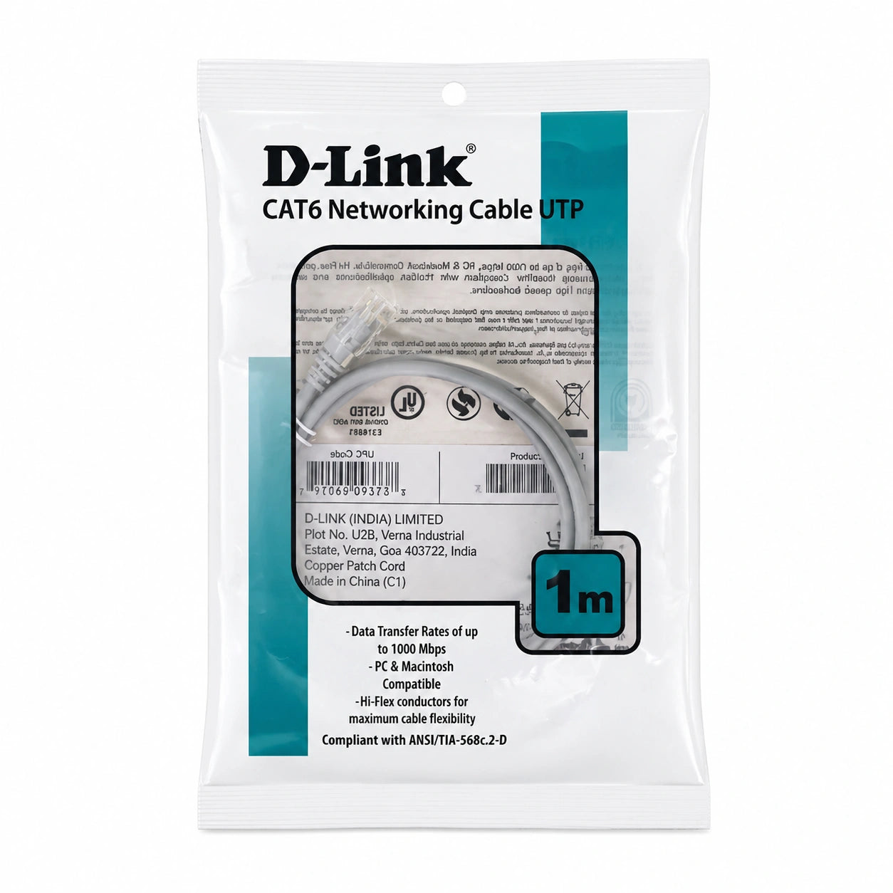 D-Link Original Patch Cord cat 6 - (1 Meter)