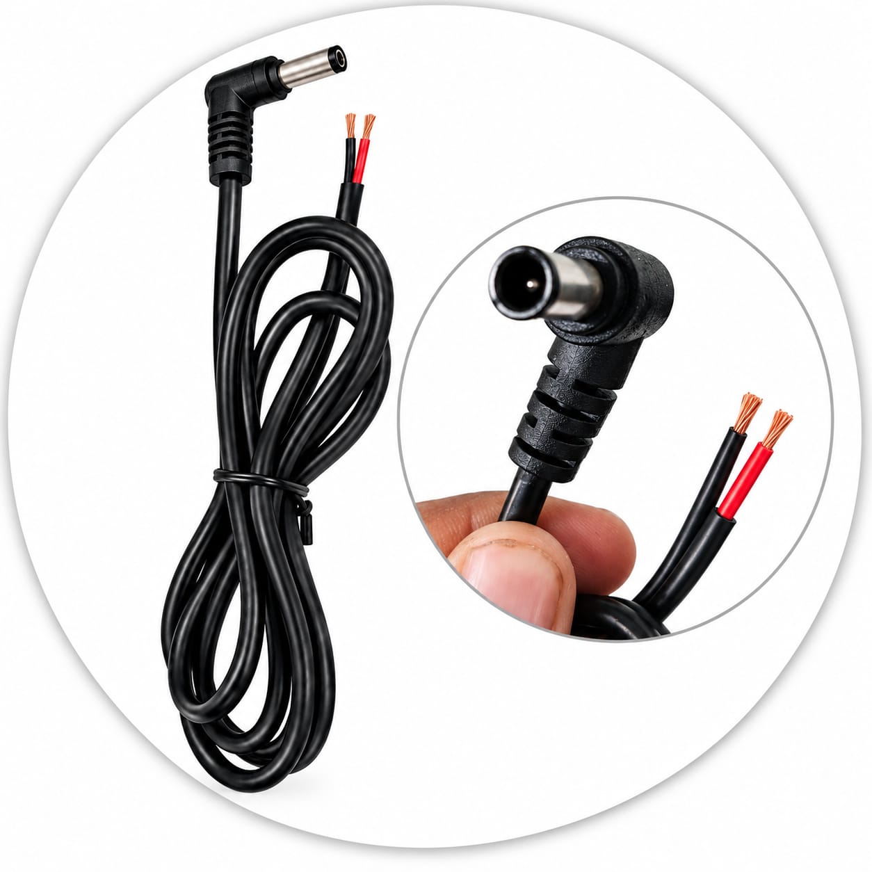 DC Power Pin L Shape 6.0mm x 4.4mm