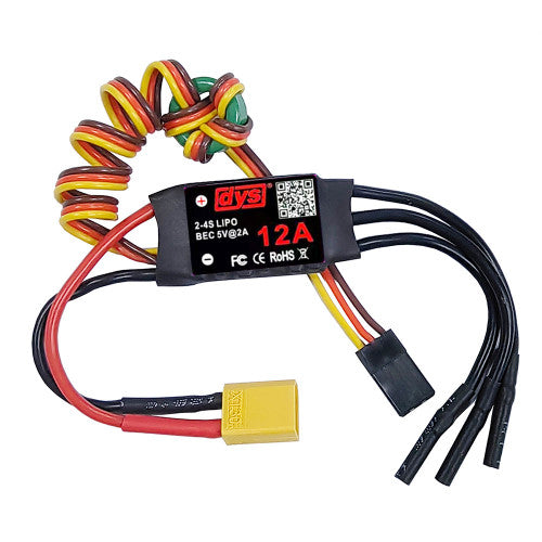 12A 2-4S Brushless ESC With 5V/2A BEC with XT30 & 2.0mm Plug For RC Drones