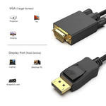Display Port Male To VGA Male Cable