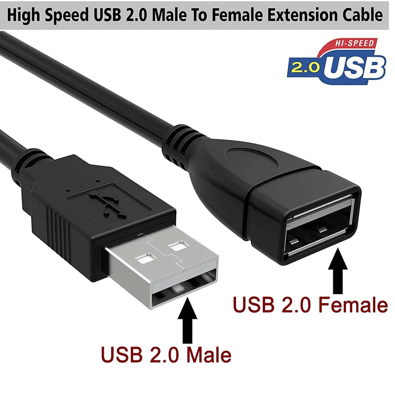 USB 2.0 Extension Cable Type A-Male To Type A-Female (5 Meter)