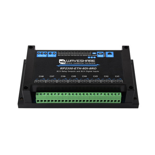 Industrial 8-Channel RP2350 Relay Module Supports RS485, Ethernet