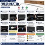 Fuser Heater for HP LaserJet L1020 M1005 LBP2900 Printer 220V (Refurbished)