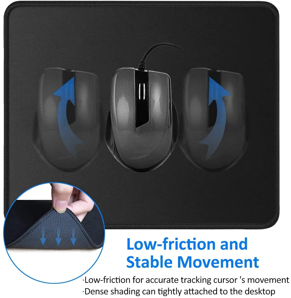 Gaming Mouse Pad With Silk Gliding (22x18 CM)