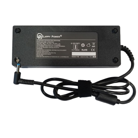 Laptop Adapter compatible for HP (120W 6.15A 19.5V) Blue Pin - 4.5mm x 3.0mm Pin | Suitable for HP Pavilion 15-bc Series, HP OMEN 15 and 17 Series, HP Envy 15 and 17 Series