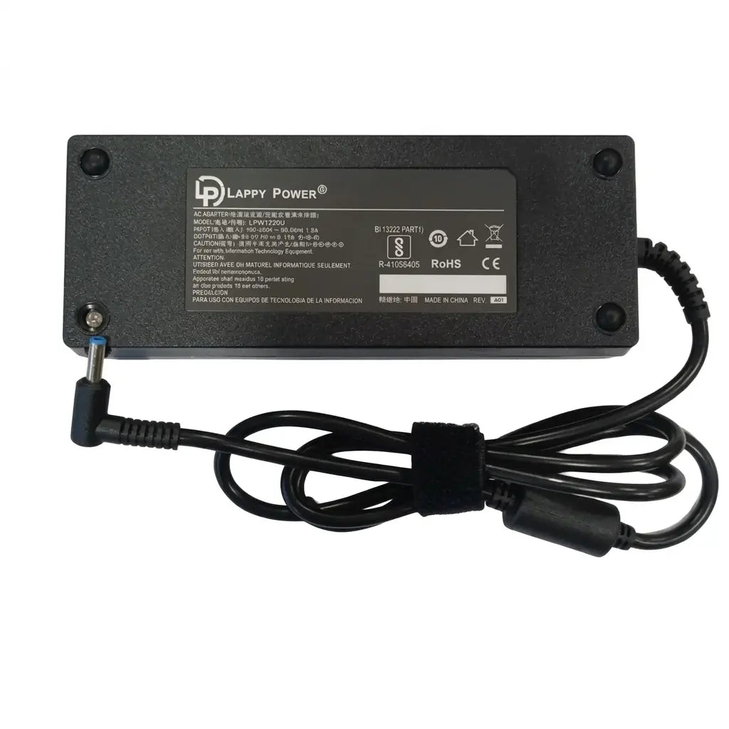 Laptop Adapter compatible for HP (120W 6.15A 19.5V) Blue Pin - 4.5mm x 3.0mm Pin | Suitable for HP Pavilion 15-bc Series, HP OMEN 15 and 17 Series, HP Envy 15 and 17 Series