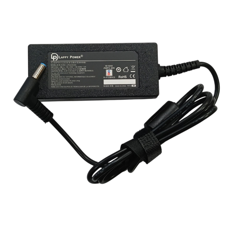 Laptop Adapter compatible for HP (45W 2.31A 19.5V) Blue Pin - 4.5mm x 3.0mm Pin | Suitable for Hp 14-AC100