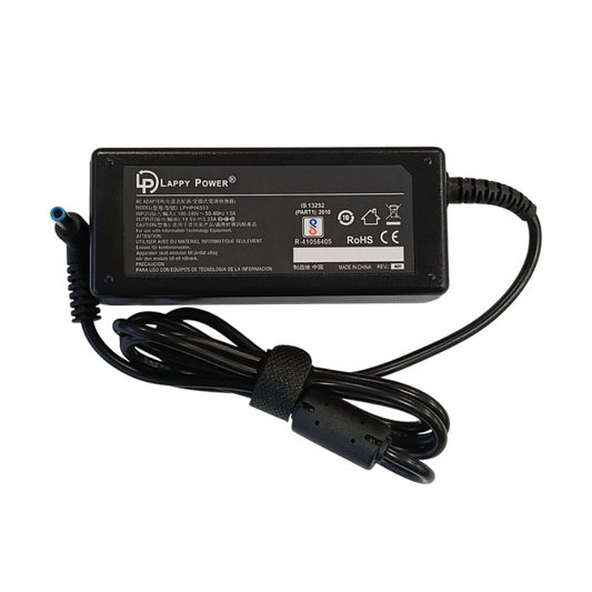 Laptop Adapter compatible for HP (65W 3.33A 19.5V) Blue Pin - 4.5mm x 3.0mm Pin | Suitable for 250 G2 G3 G4 G5 15-R Series