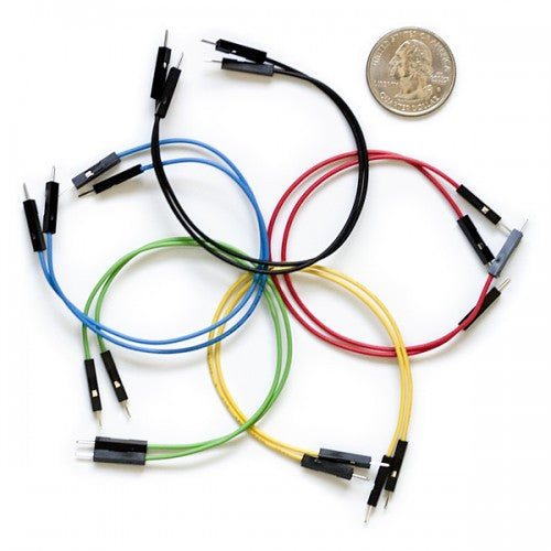 1 Pin Jumper Wire (Male) 2.54mm Pitch 20cm Length - Pack of 10