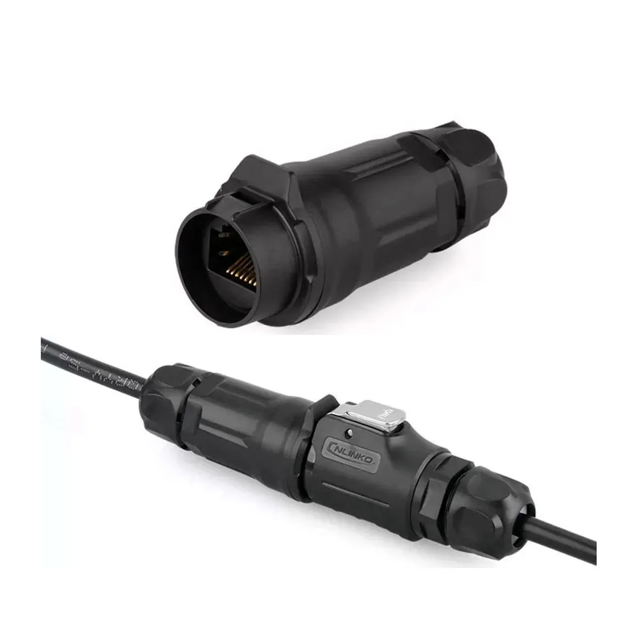 LP16 Series RJ45 Female Inline Plug IP67 Waterproof Ethernet Connector