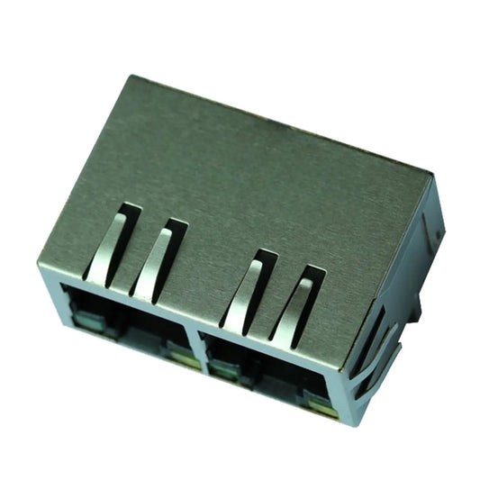 LPJ26204AENL - 1x2 Ethernet RJ45 Connector with 10/100 Base-T Integrated Magnetics