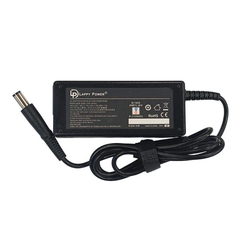 Laptop Adapter compatible for DELL (65W 3.34A 19.5V) Big Pin - 7.4mm x 5.0mm Pin
