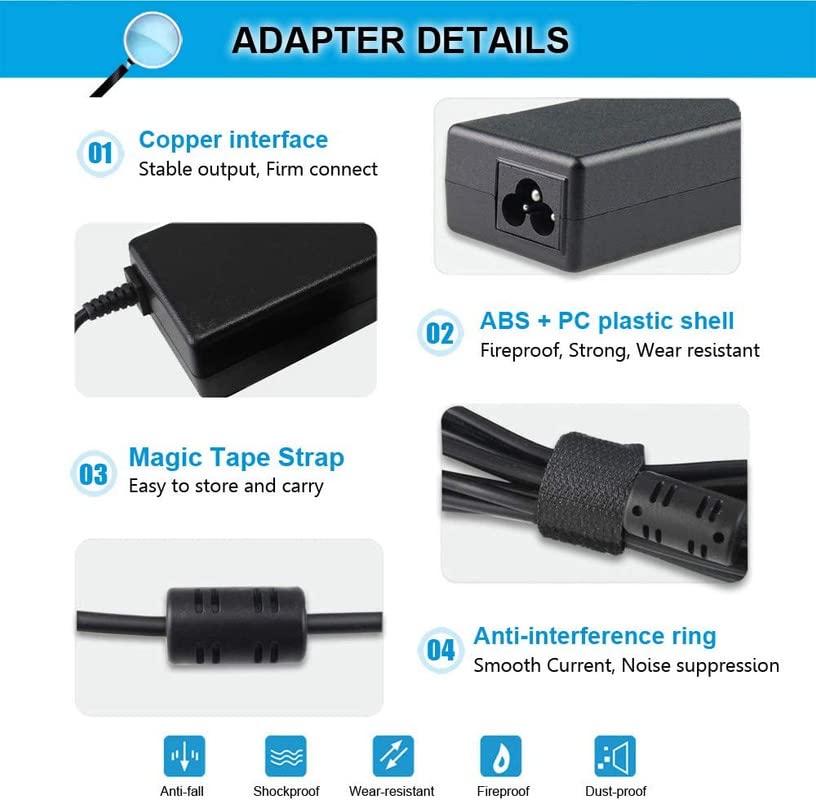 Laptop Adapter compatible for HP (90W 4.62A 19.5V) Blue Pin - 4.5mm x 3.0mm Pin | Suitable for Hp Pavilion 14-CF0000NE