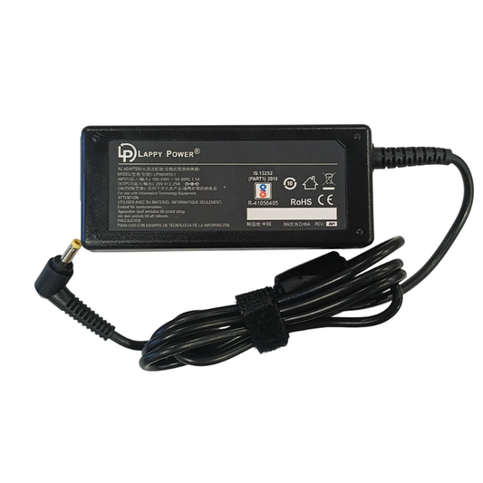 Laptop Adapter compatible for LENOVO (65W 3.25A 20V) - 4.0mm x 1.7mm Pin