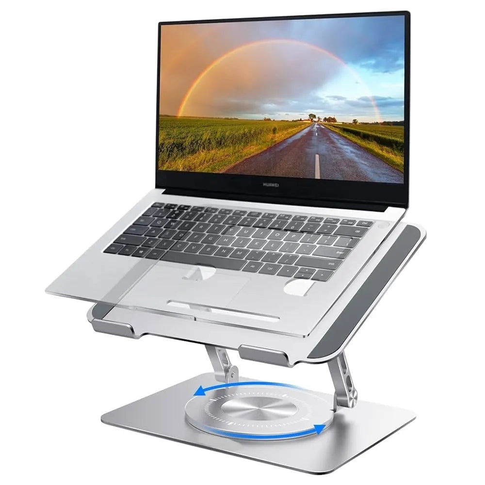 Laptop Tablet Stand, Swivel Tablet Stand with 360 Rotating Base, Adjustable Tablet Holder for Drawing