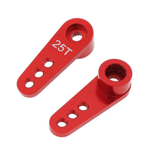25T 28.5mm Metal Servo Motor Horn Half Arm Red