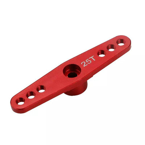 25T 42mm 2-Point Metal Servo Motor Horn Arm Red