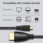 Micro Hdmi (Type D) To Hdmi (Type A) Adapter Straight Connector
