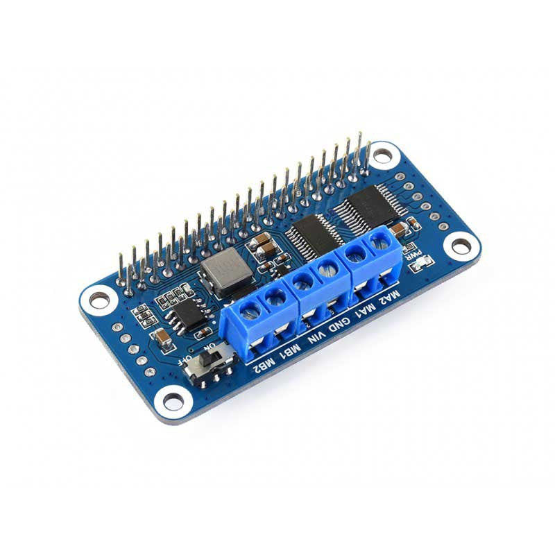 Motor Driver HAT for Raspberry Pi, I2C Interface - Waveshare