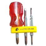 Multitec STB-330 6 in 1 Multi bit Stubby Reversible Screw Driver Set