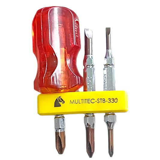 Multitec STB-330 6 in 1 Multi bit Stubby Reversible Screw Driver Set