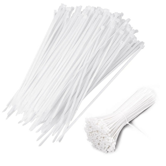 Nylon Cable Zip Ties 300 mm White (100pcs)