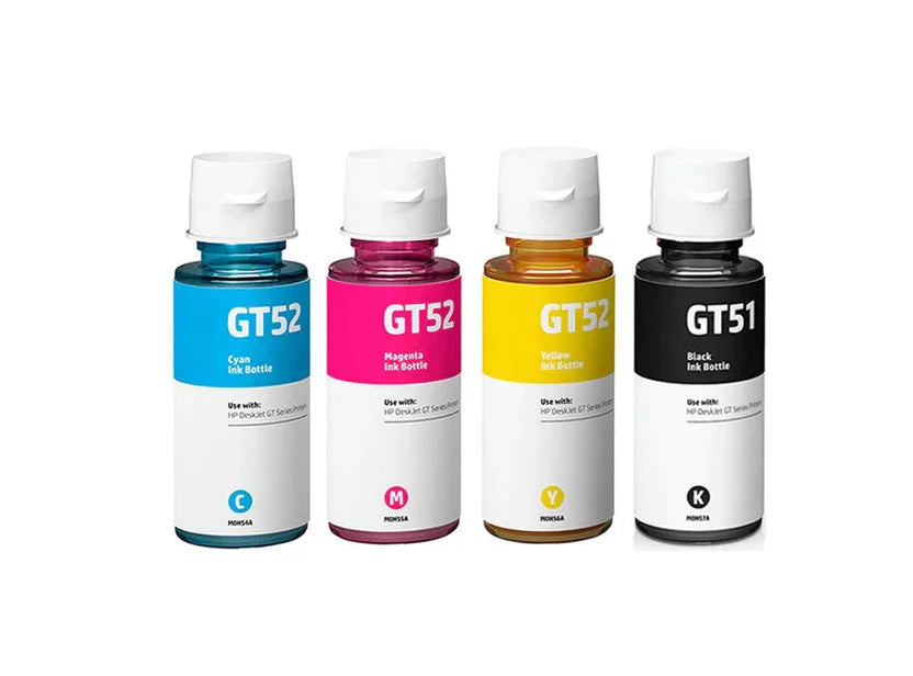 Refill Ink GT51 and GT52 For DeskJet GT5810 GT5820 Printer (CMYK)