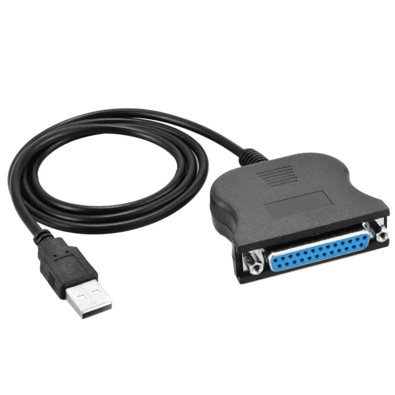 USB 2.0 to DB25 25 Pin Female Port Print Converter Cable (Black)