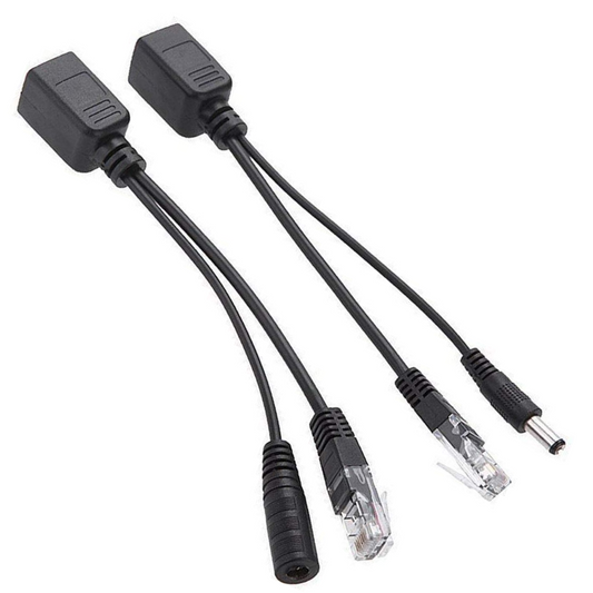 Passive PoE Cable - Power Over Ethernet Injector/Splitter Kit RJ45 DC Power