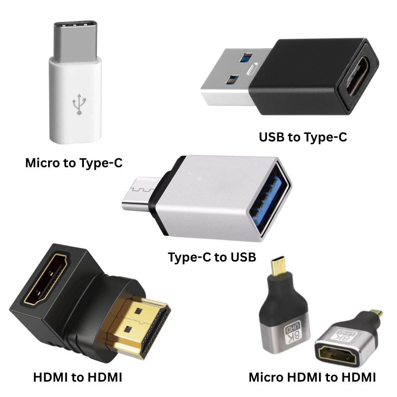 5-in-1 Converter Kit (USB, Type-C, Micro, HDMI, HDMI Micro)