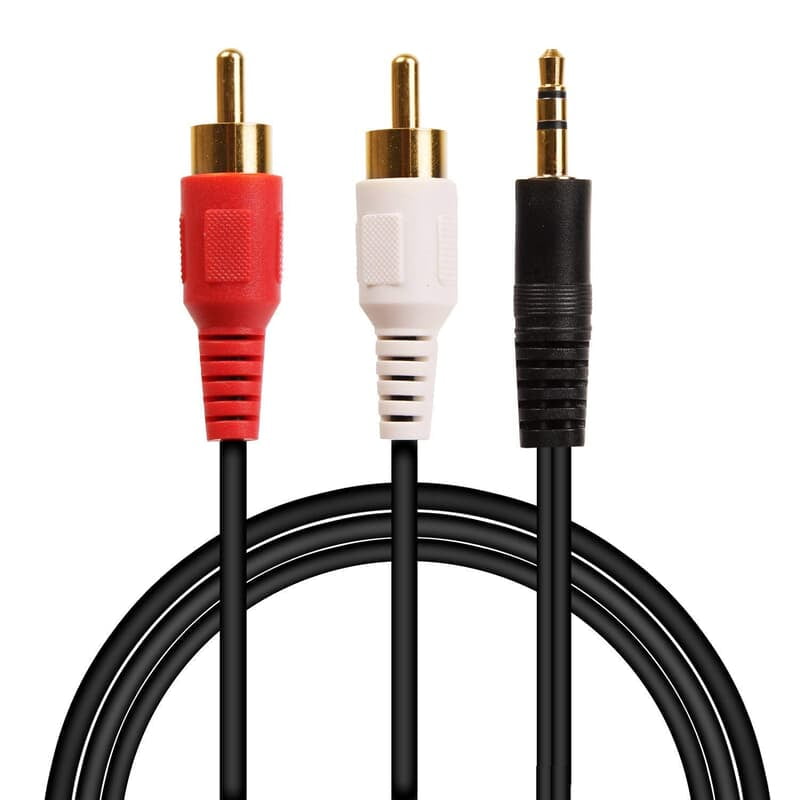 Stereo Male to 2 RCA Male Stereo Audio Cable 1.5 Meter