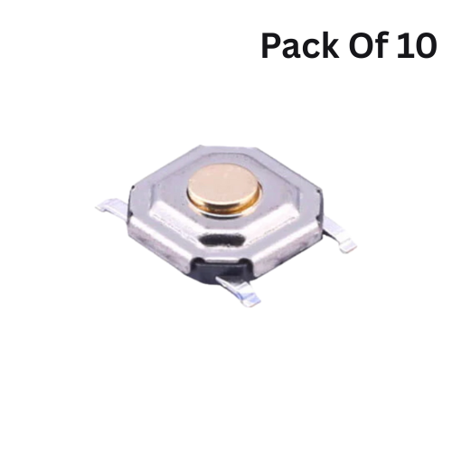 4 Pin Round Button SPST Straight Tactile Switch SMD TS5217A-160gf (Pack of 10)