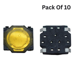 4 Pin Round Button SPST Membrane Tactile Switch SMD TS3735PA 250gf (Pack of 10)