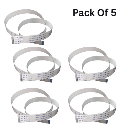 14 Pin 1mm Pitch 650mm Same Side Connection FFC Ribbon Flexible Flat Cable (Pack of 5)