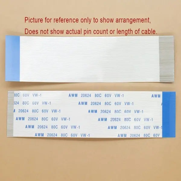 10 Pin 0.5mm Pitch 100mm Length FFC Cable Reverse Direction