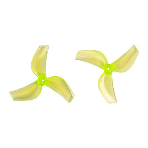 35mmS Drone Propeller PC 3 Blade 1mm - Radioactive Green (4 Pair CW+CCW)