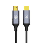 LappyPower Premium 8K HDMI Male to Male Cable (2m, TPU Cover & Aluminum Shell)