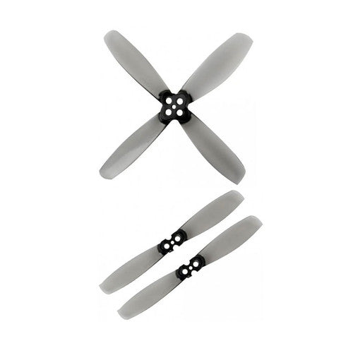 52.75mm 2535 4 Blade RotorX Propeller 1.5mm Shaft Pitch 2.4" Clear Gray (4 Pair CW+CCW, 4 Pairs Bi-Blade or 2 Pairs 4-Blade)