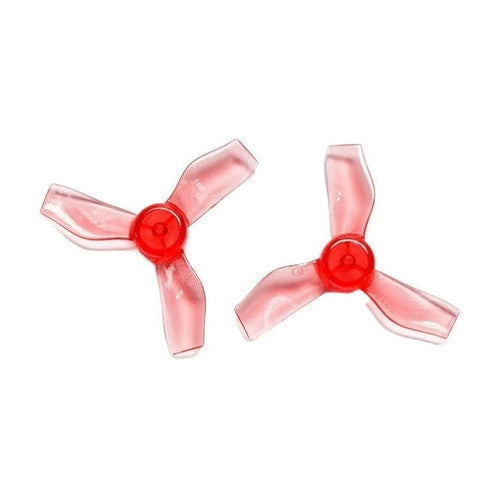 31mm 1219 3 Blade Propeller 1mm Shaft Pitch 1.9" Clear Red (4 Pair CW+CCW)